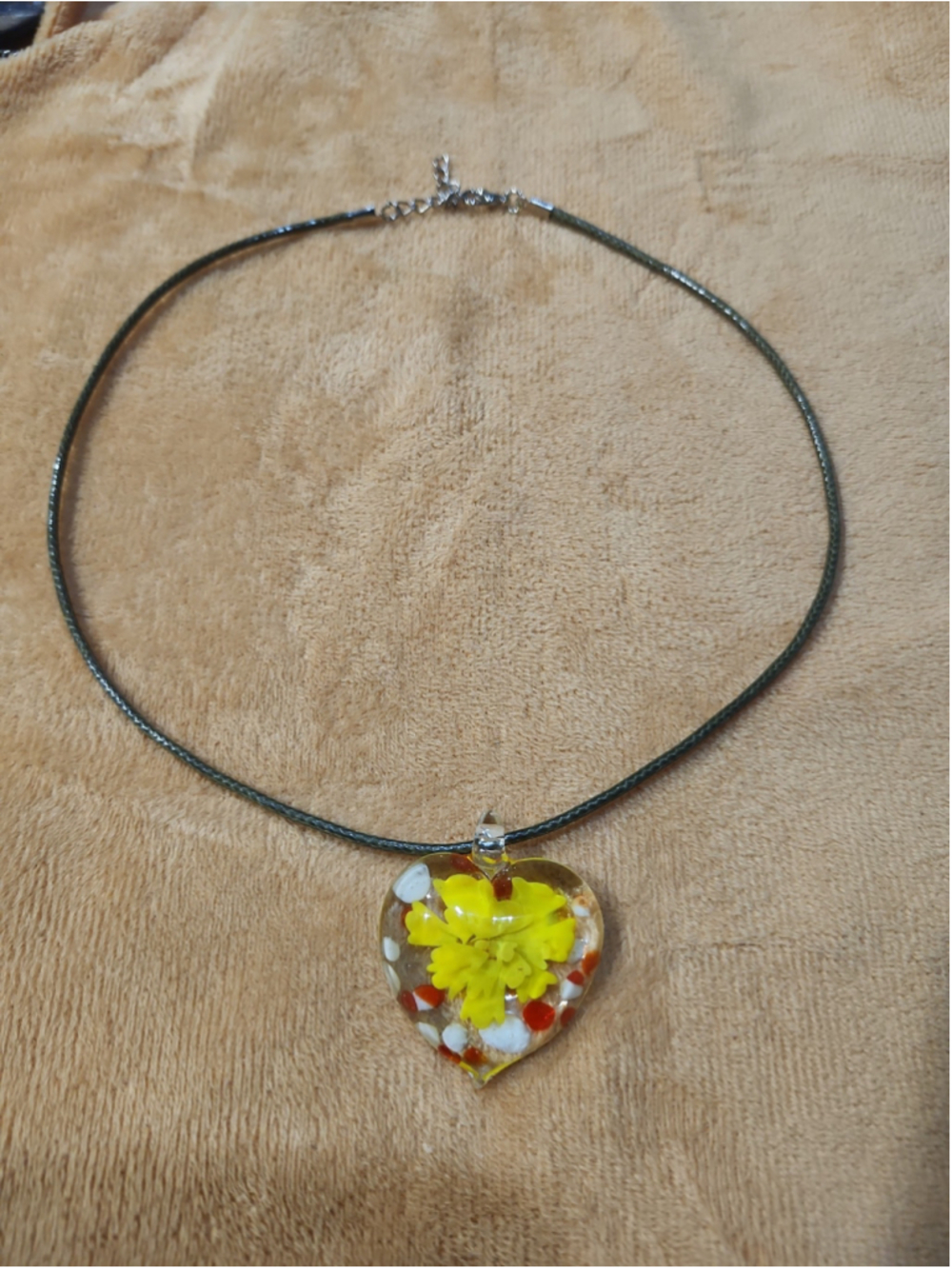 Glass heart Pendant Necklace